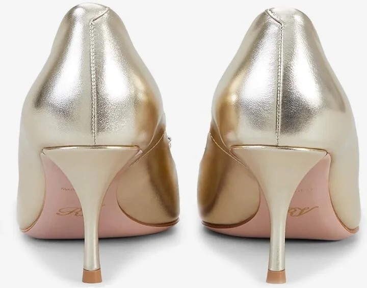 65 Crystal-Embellished Buckle Pumps in Nappa Leather - Image 3
