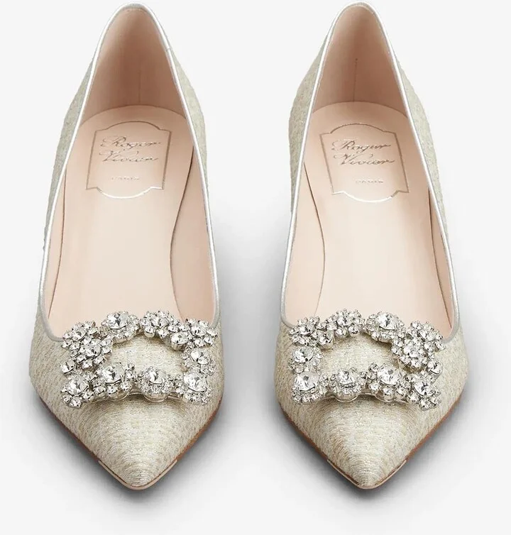 65 Flower Strass Buckle Pumps - Image 3