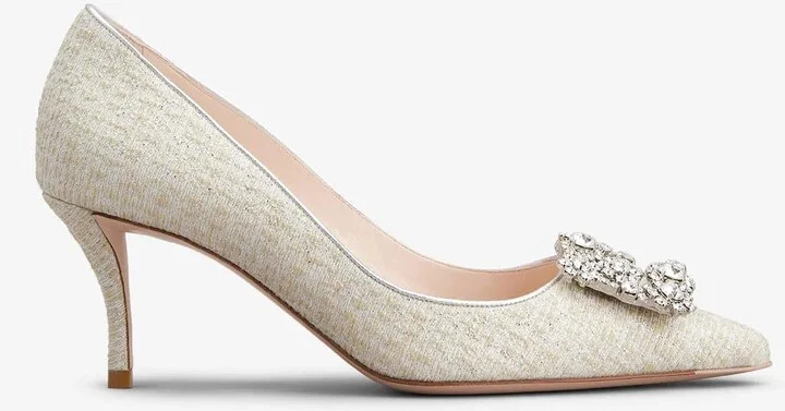 65 Flower Strass Buckle Pumps