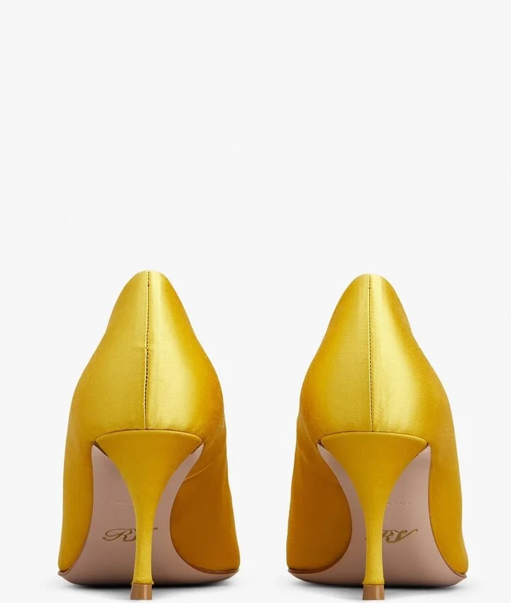 65 Flower Strass Buckle Pumps in Satin - Image 3