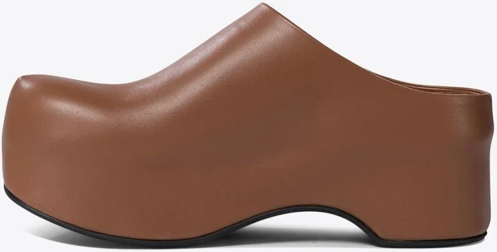 65 Leather Chunky Clog Mules - Image 2