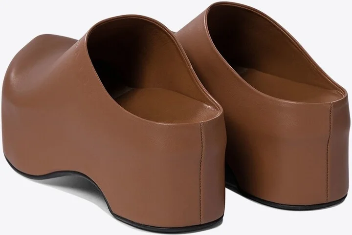 65 Leather Chunky Clog Mules - Image 3