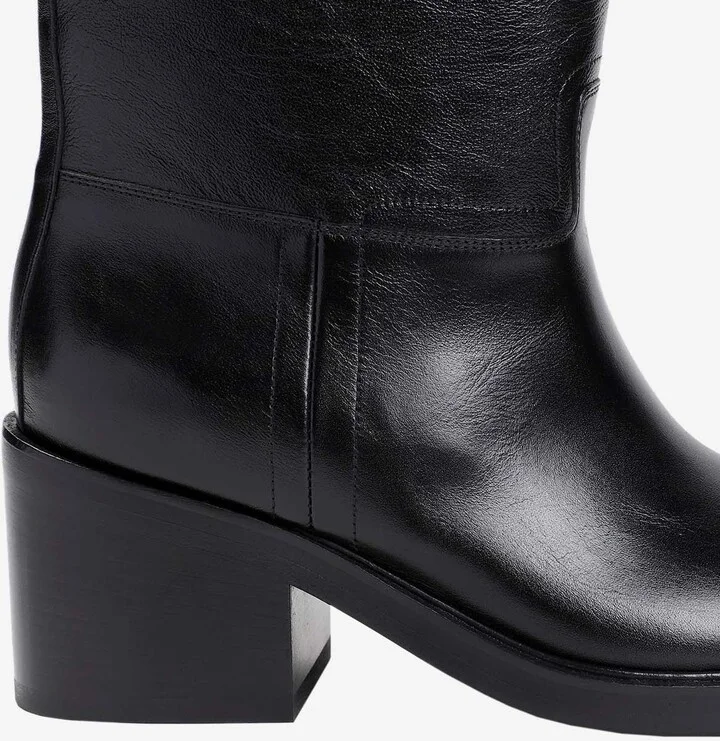 65 Mid-Calf Leather Boots - Image 3