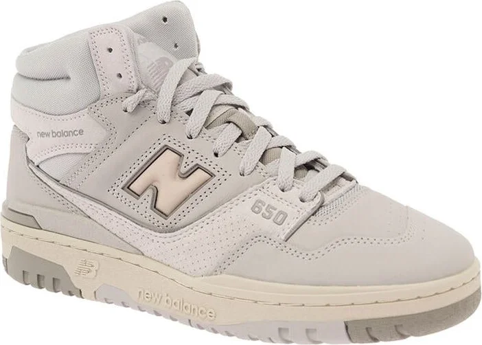 '650' Grey High-Top Sneakers With N Logo In Leather And Mesh Woman - Image 2
