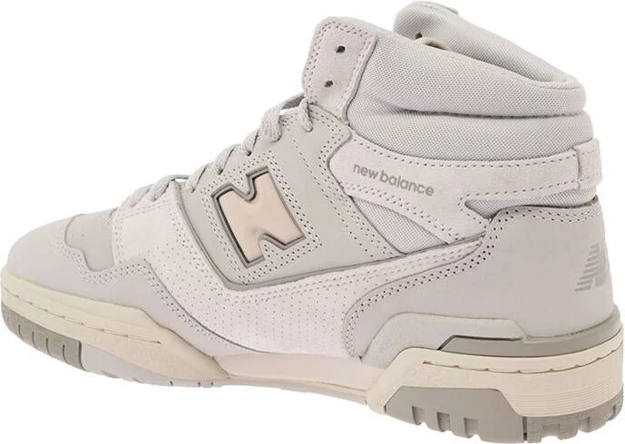 '650' Grey High-Top Sneakers With N Logo In Leather And Mesh Woman - Image 3