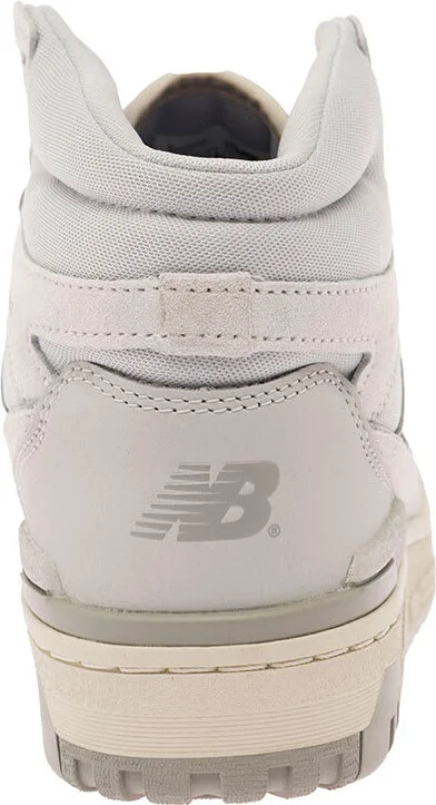 '650' Grey High-top Sneakers With N Logo In Leather And Mesh Woman - Image 4