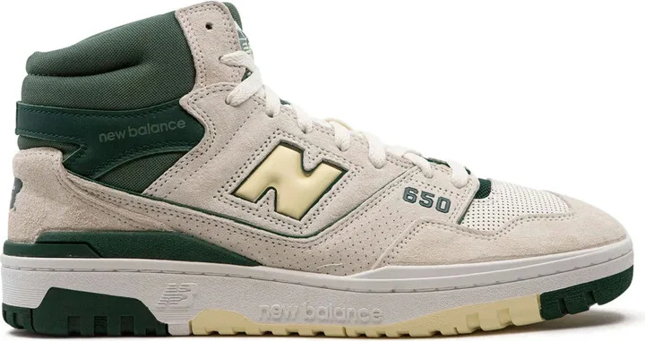 650R "Sea Salt/Nightwatch Green" high-top sneakers