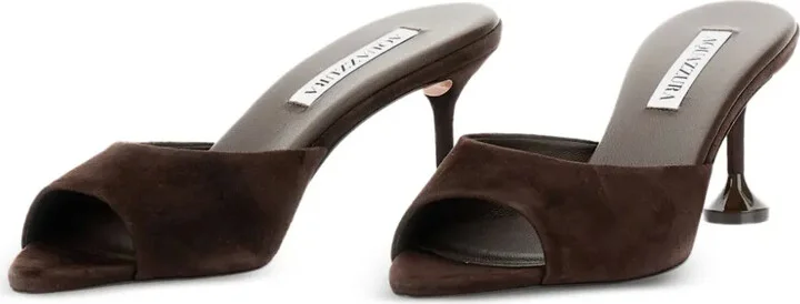 65mm Bisous fluted-heel suede sandals - Image 2