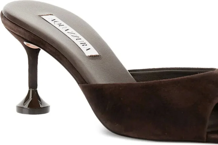 65mm Bisous fluted-heel suede sandals - Image 4