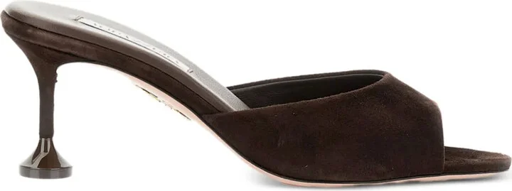 65mm Bisous fluted-heel suede sandals