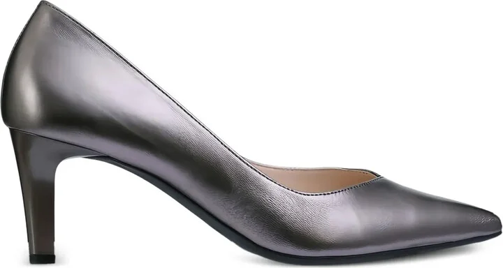 65mm Boulevard metallic leather pointed-toe pumps