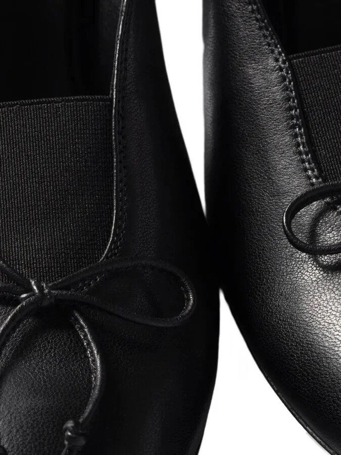 65mm Bow-Detail Block-Heel Pumps - Image 4