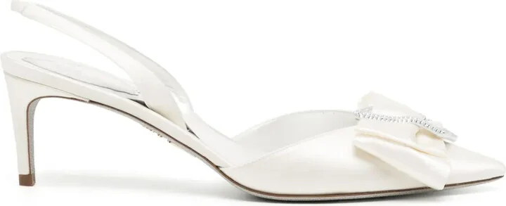 65mm Bow-Detail Leather Pumps