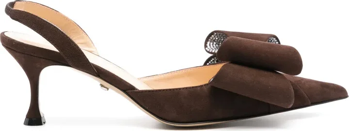 65mm Bow-Embellished Pumps