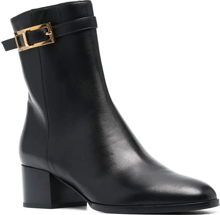 65mm Buckle-Detail Heeled Boots - Image 2