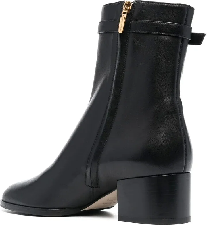 65mm Buckle-Detail Heeled Boots - Image 3