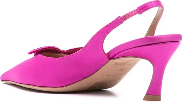 65mm Butterfly-Appliqué Leather Pumps - Image 3
