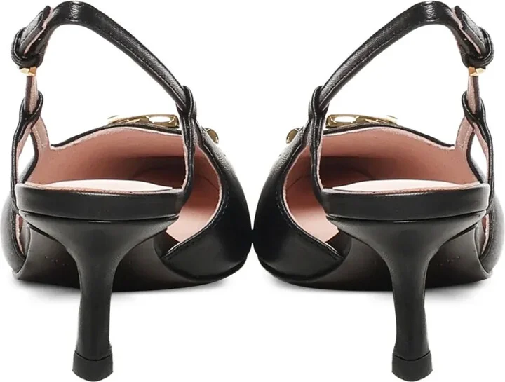 65mm C-Me logo sling back heeled pumps - Image 3