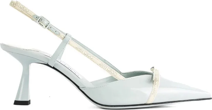 65mm Camila patent-leather slingback pumps