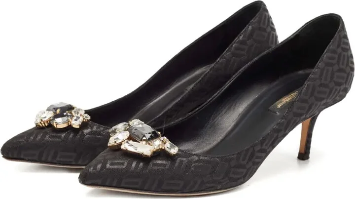 65mm Crystal-Embellished Monogram Pumps - Image 2