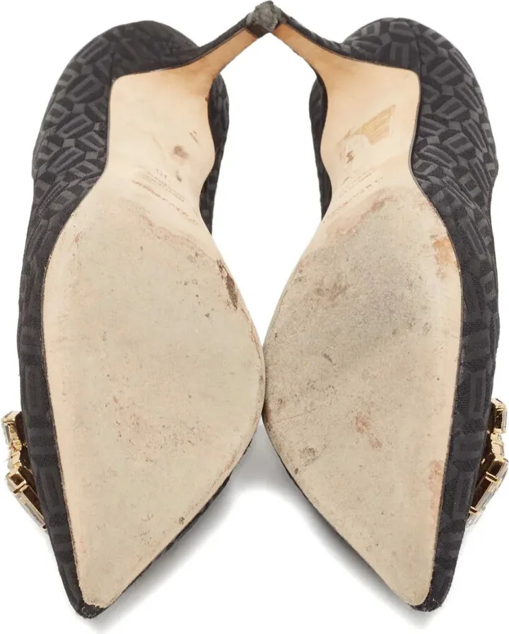 65mm Crystal-Embellished Monogram Pumps - Image 4