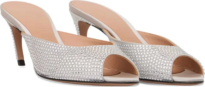 65mm Crystal-Embellished Peep-Toe Sandals - Image 2
