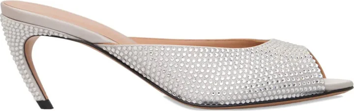 65mm Crystal-Embellished Peep-Toe Sandals