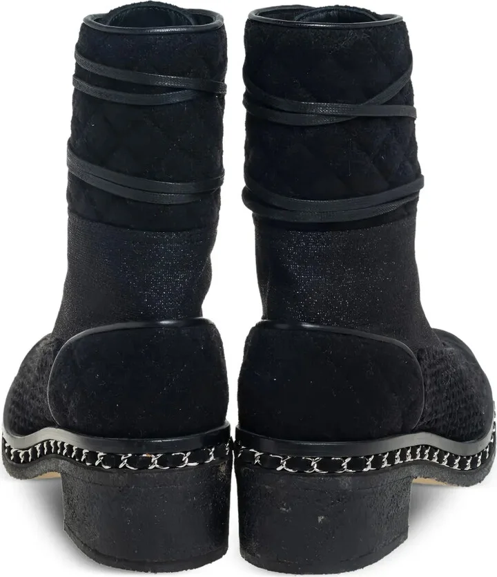 65mm Denim Combat Boots - Image 3