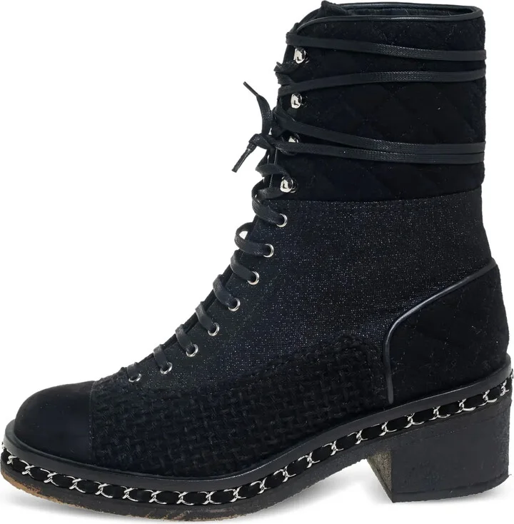 65mm Denim Combat Boots