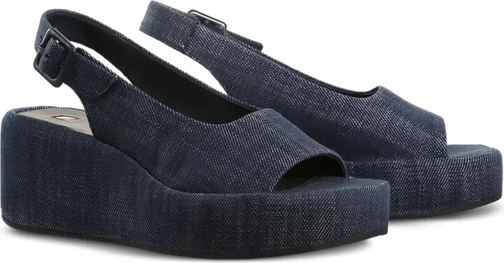 65mm Denim Platform Sandals - Image 2