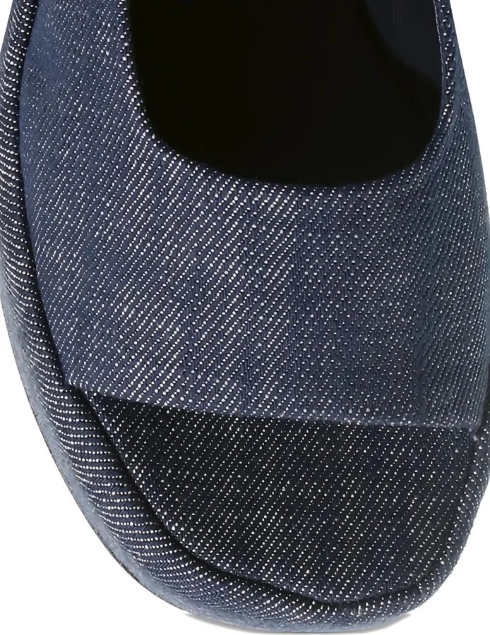 65mm Denim Platform Sandals - Image 4
