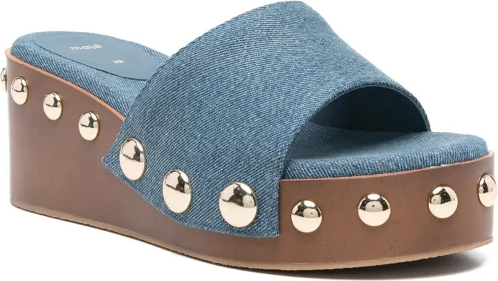 65mm Denim Sandals - Image 2