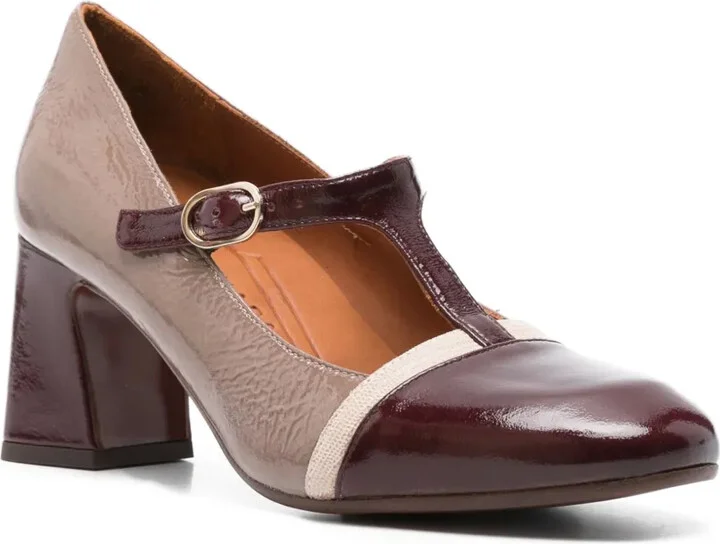 65mm Felinor T-bar block-heel pumps - Image 2