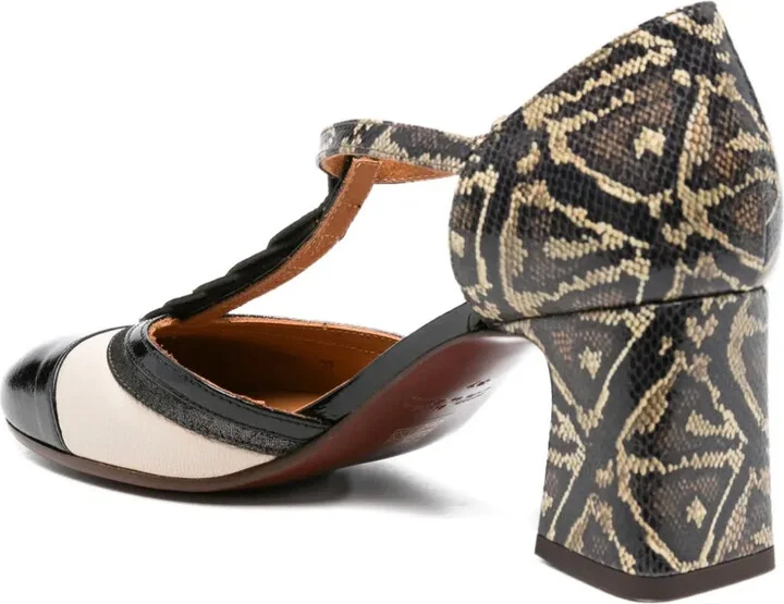 65mm Filly snakeskin-print block-heel pumps - Image 3