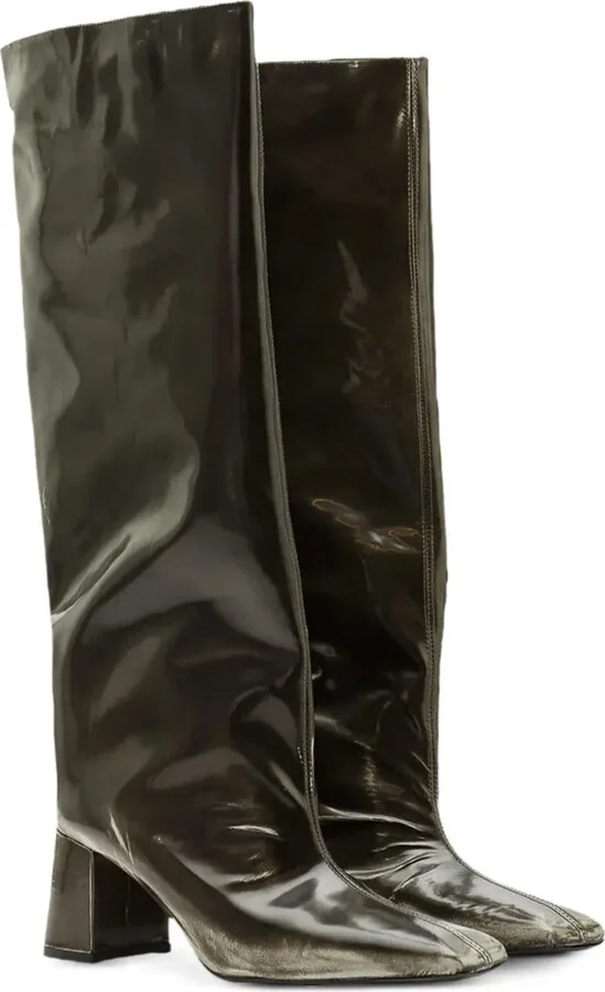 65mm Finola patent-leather square-toe boots - Image 2