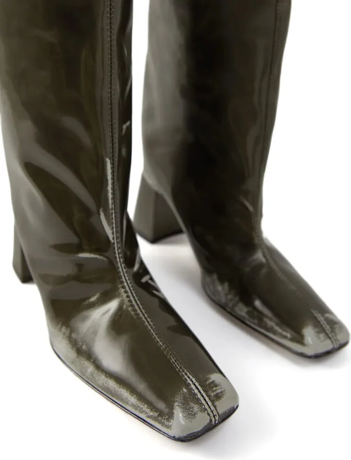 65mm Finola patent-leather square-toe boots - Image 3