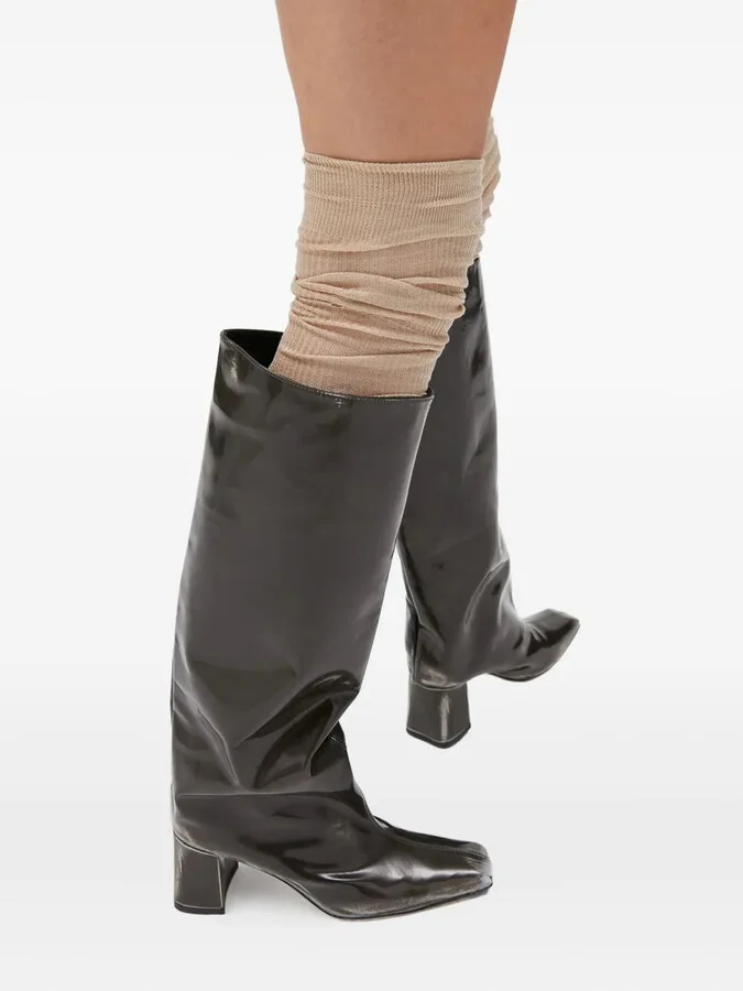 65mm Finola patent-leather square-toe boots - Image 5