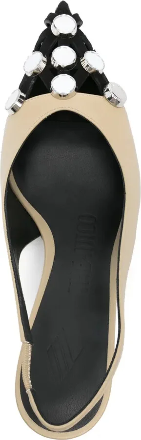 65mm Grid slingback pumps - Image 4