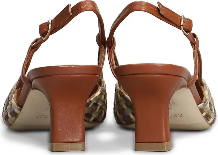 65mm Interwoven-Raffia Slingback Pumps - Image 3