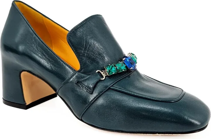 65mm Jeweled Leather Pumps - Image 2