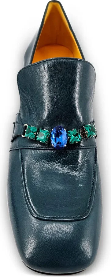 65mm Jeweled Leather Pumps - Image 4