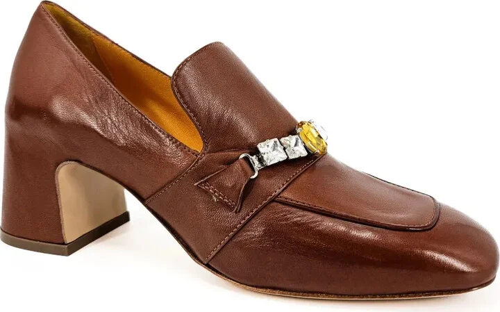 65mm Jeweled Leather Pumps - Image 2