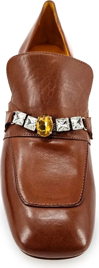 65mm Jeweled Leather Pumps - Image 4