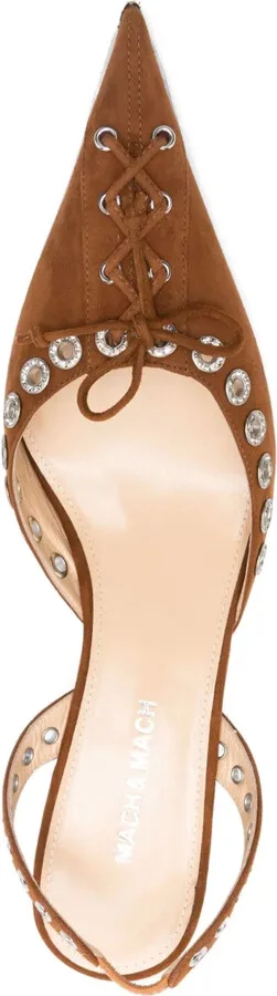 65mm Le Cadeau stud-embellished slingback pumps - Image 4