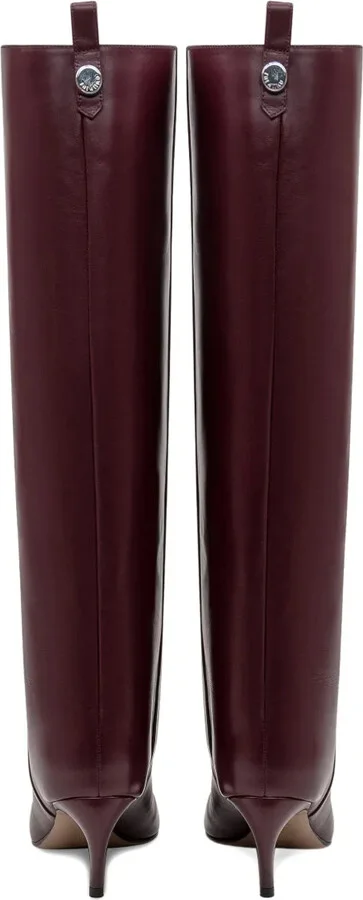 65mm Lea pointed-toe leather boots - Image 2