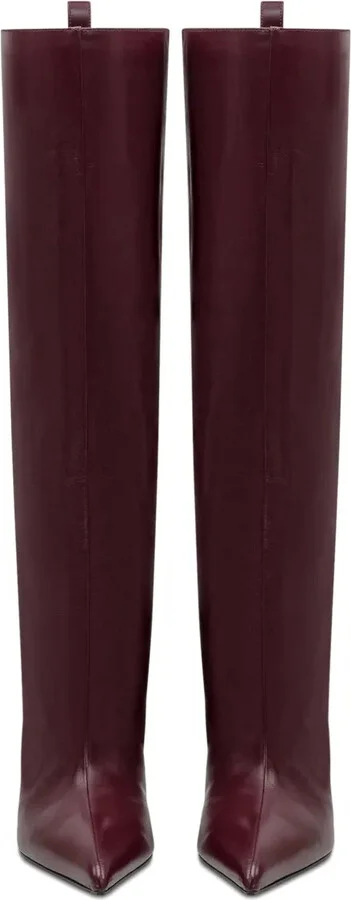 65mm Lea pointed-toe leather boots - Image 3