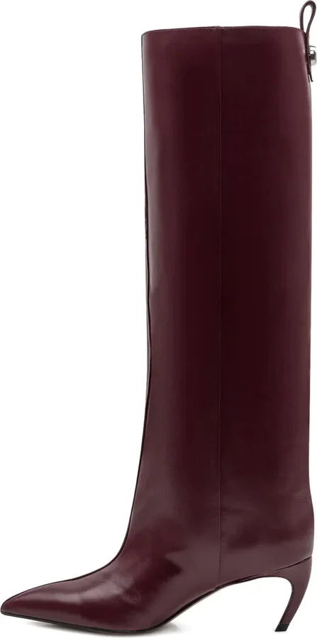 65mm Lea pointed-toe leather boots - Image 4