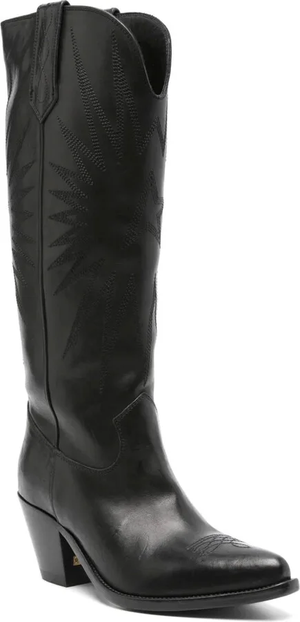 65mm Leather Cowboy Boots - Image 2