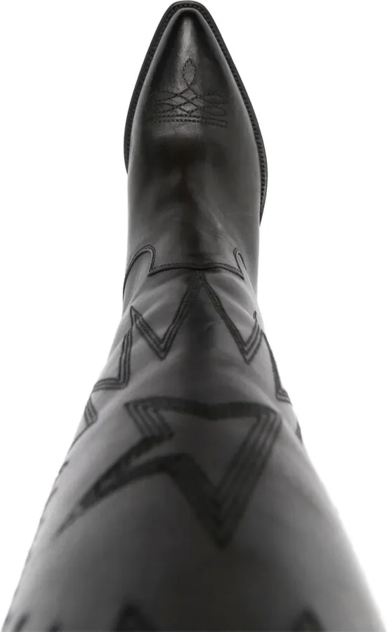 65mm Leather Cowboy Boots - Image 4