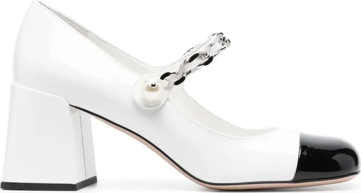 65mm leather Mary Jane pumps